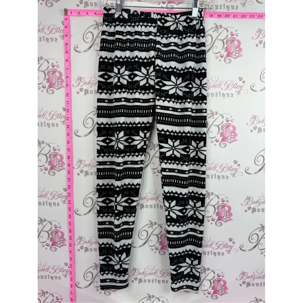 Always tights leggings stretchy Black & White Fair Isle Leggings